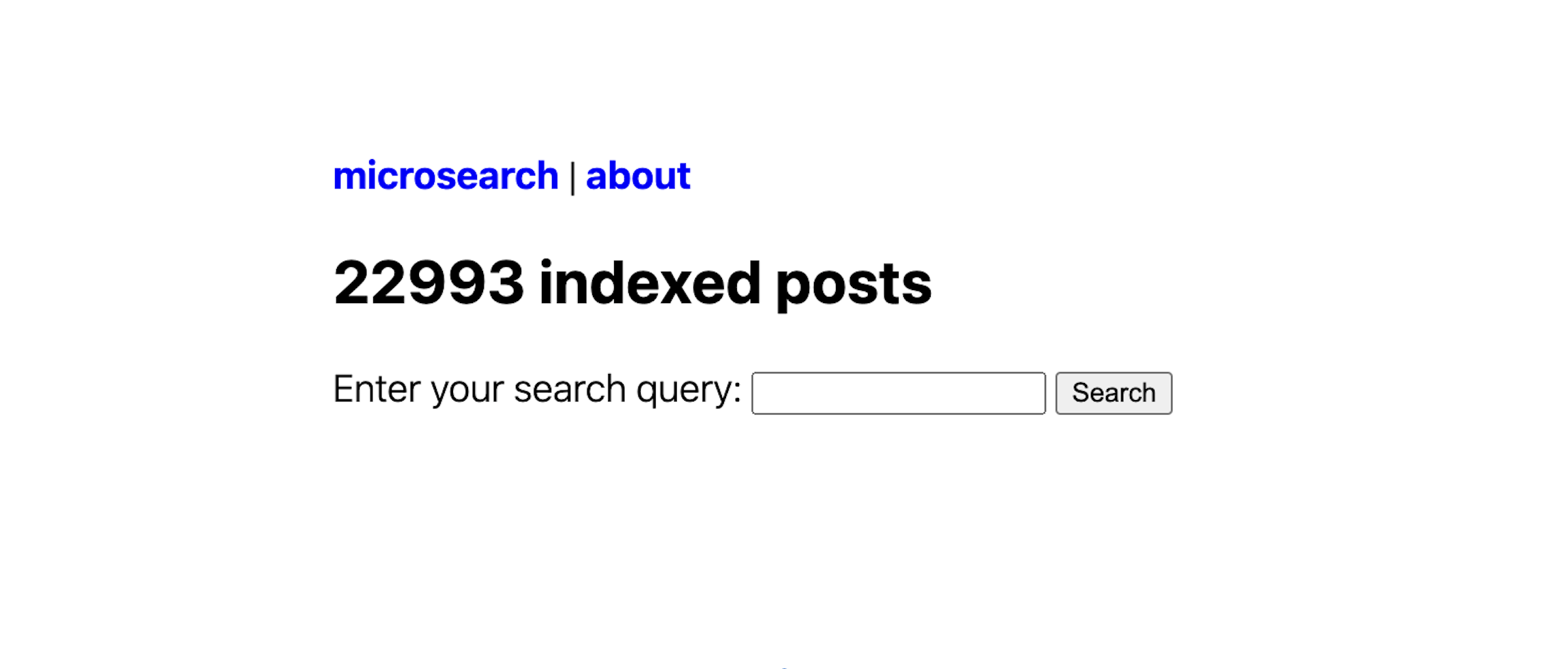 Search Engine interface.